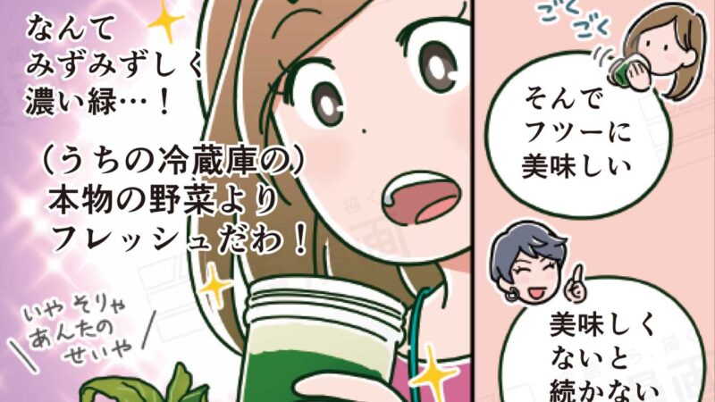 複雑になる三つ折りの漫画&デザインもお任せ!青汁パンフレット(A4三つ折り)